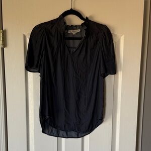 LOFT charcoal grey Women's Blouse